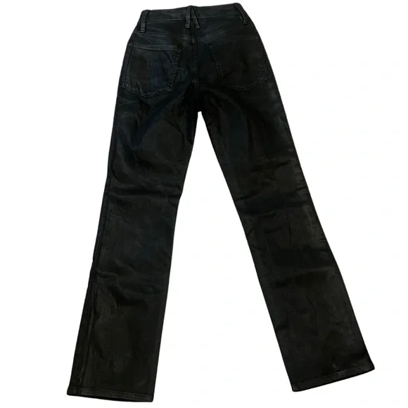Good American Coated Good Straight JeansBlackSize 00/24